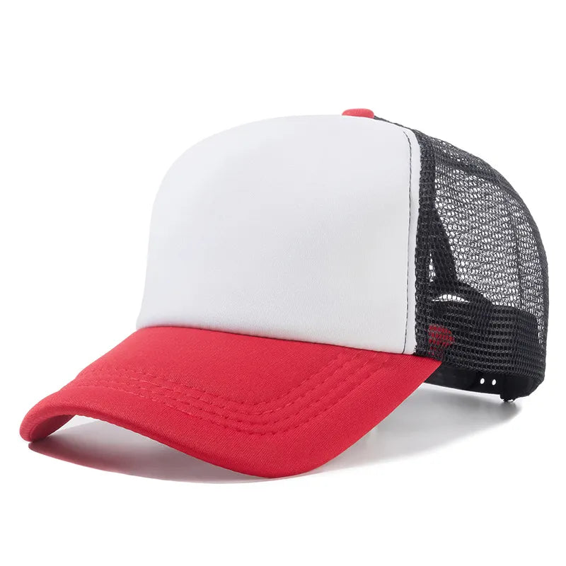 1 PCS Unisex Plain Mesh Baseball Cap Adjustable Snapback Hats