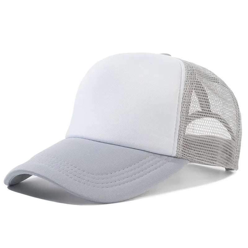 1 PCS Unisex Plain Mesh Baseball Cap Adjustable Snapback Hats