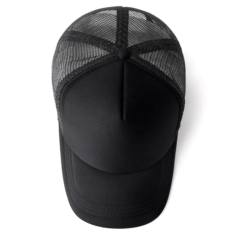 1 PCS Unisex Plain Mesh Baseball Cap Adjustable Snapback Hats