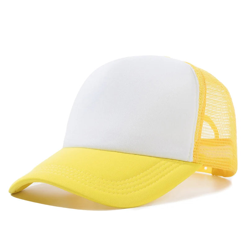 1 PCS Unisex Plain Mesh Baseball Cap Adjustable Snapback Hats