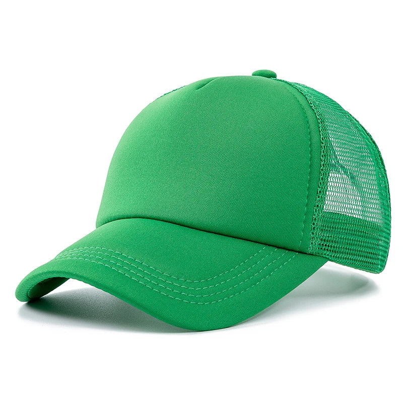 1 PCS Unisex Plain Mesh Baseball Cap Adjustable Snapback Hats