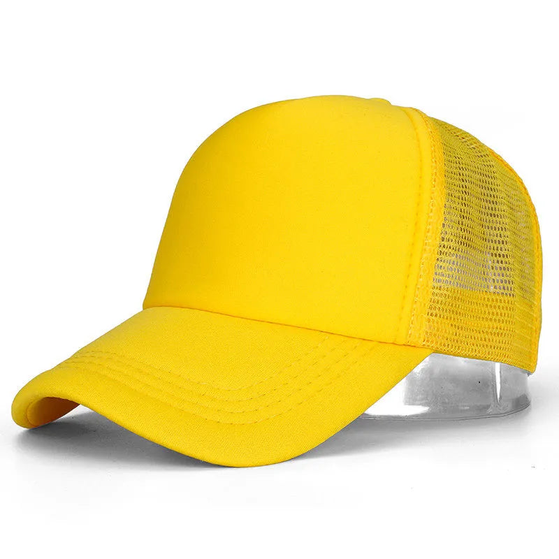 1 PCS Unisex Plain Mesh Baseball Cap Adjustable Snapback Hats