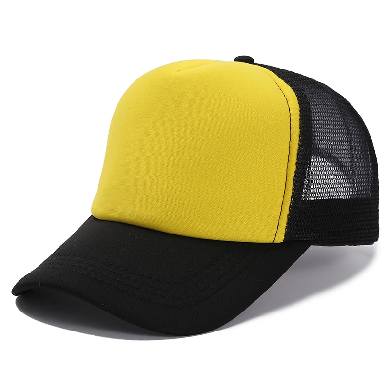 1 PCS Unisex Plain Mesh Baseball Cap Adjustable Snapback Hats