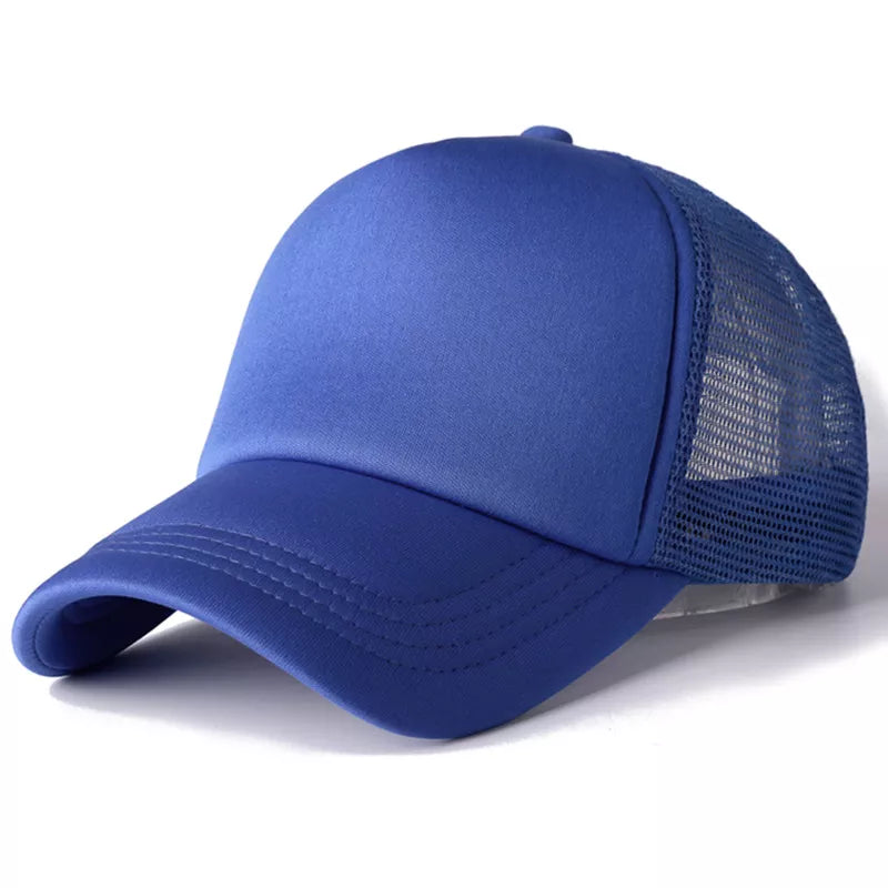 1 PCS Unisex Plain Mesh Baseball Cap Adjustable Snapback Hats