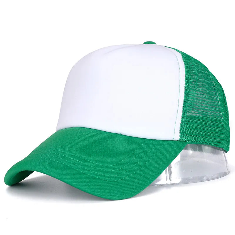 1 PCS Unisex Plain Mesh Baseball Cap Adjustable Snapback Hats